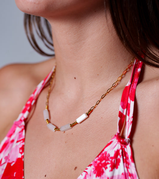 Collier Alicia Blanc