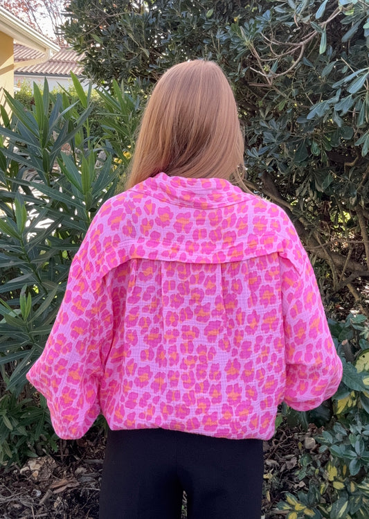Chemise Léopard Rose
