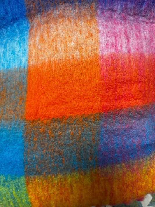 Echarpe en laine colorée