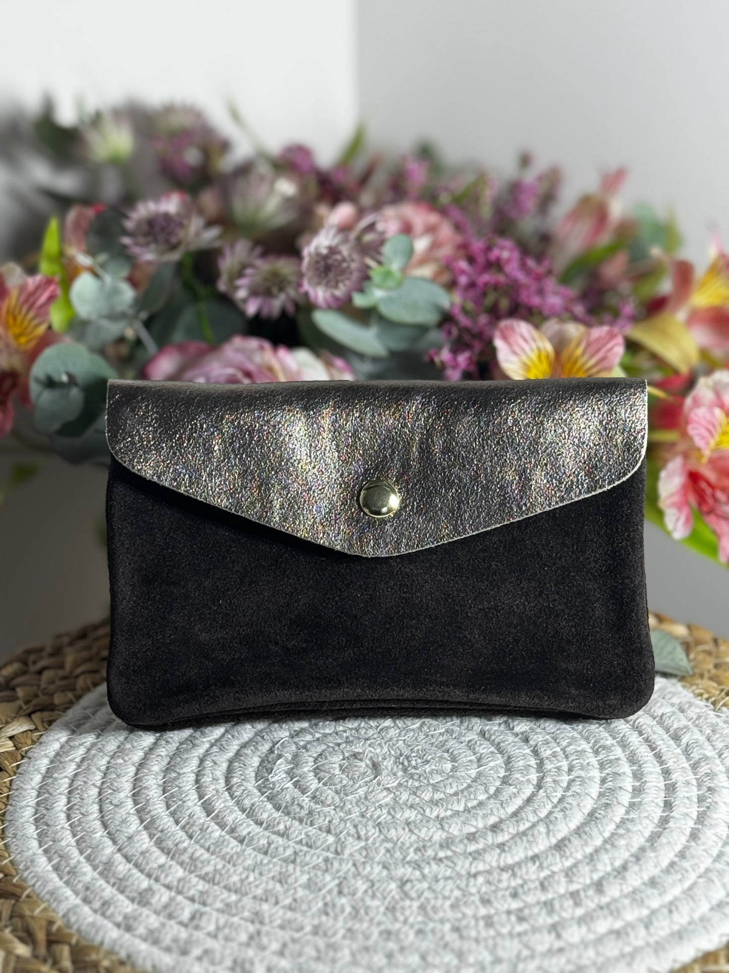 Grand porte monnaie marron foncé