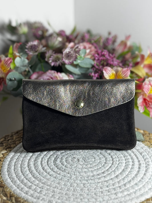 Grand porte monnaie marron foncé