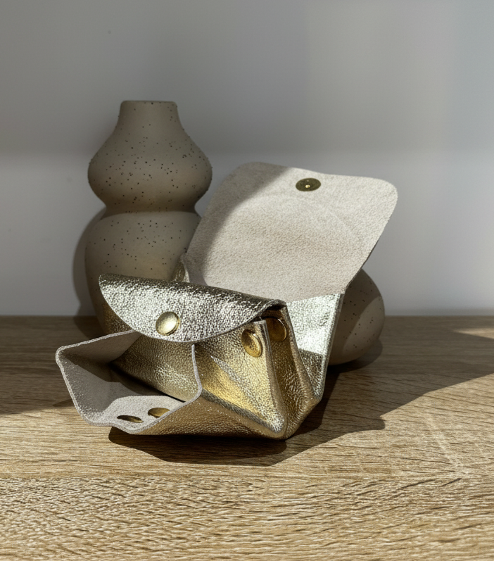 petit porte monnaie dorée