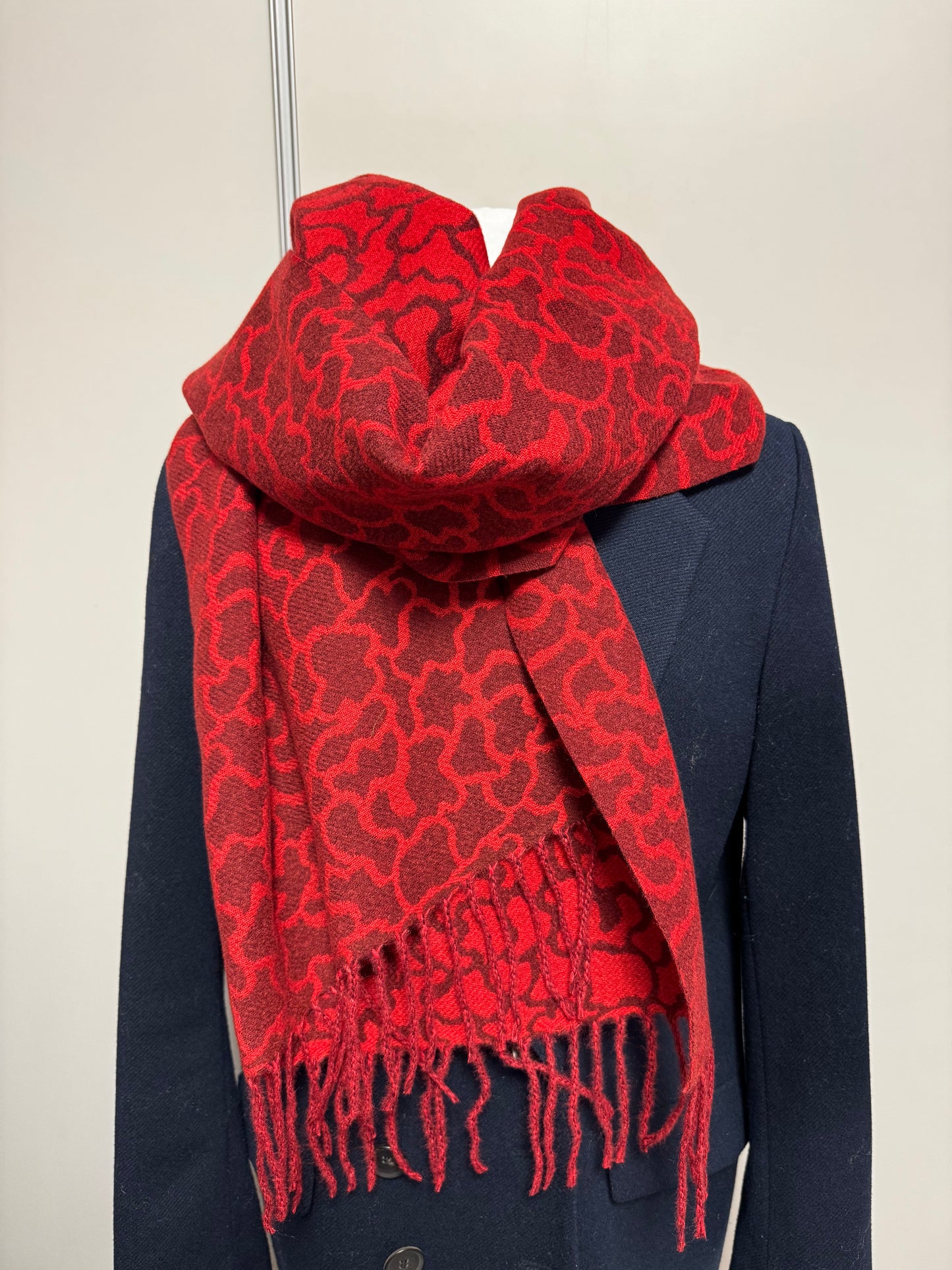 Echarpe rouge en cachemire