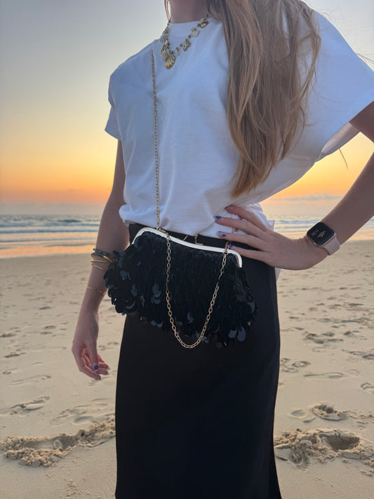 Sac Anna noir et doré