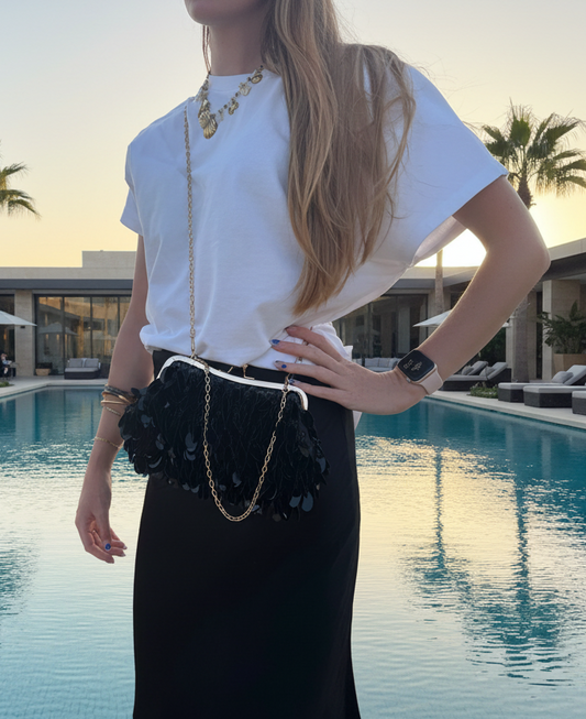 Sac Anna noir et doré