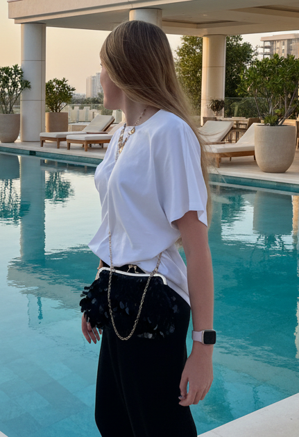 Sac Anna noir et doré